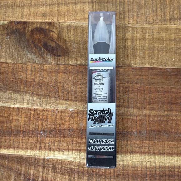 NEW IN BIX Dupli-Color Subaru Satin White Scratch Fix All in 1 ASU1356 - Picture 2 of 4